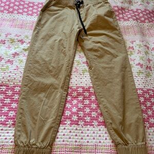 Italymorn Khaki Jogger Pants-Size Large-Draw string